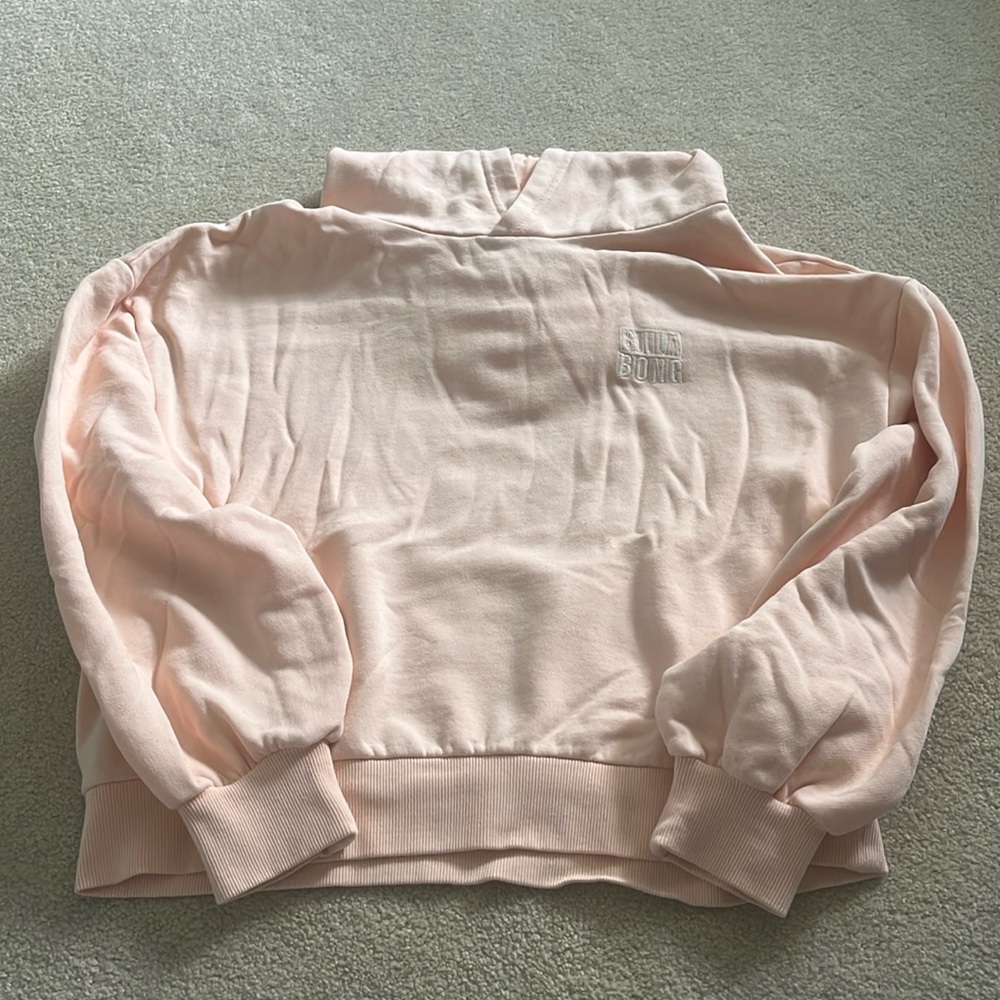 light pink cropped sweatshirt